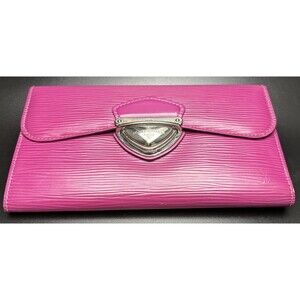 Louis Vuitton Grenadine Pink Trifold Wallet with Silver Clasp